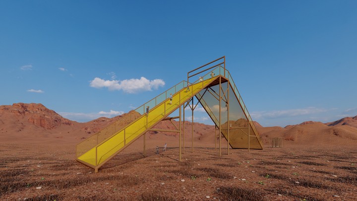 Qinghai Lonely Interstellar Climbing Network | Natural Interaction on the Gobi Desert